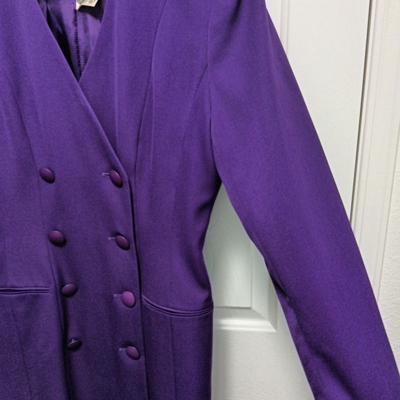 CLEARANCE SALE!! Vintage Purple Double-Breasted Coat Dress - Picture 14 of 14